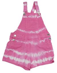 Ružové batikované rifľové na traké kraťasy Denim Co.