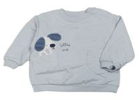 Svetlomodrá mikina so psem a vreckami Next