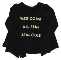 Čierne tričko s nápisom H&M