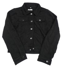 Černá semišová crop bunda Punto