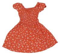 Jahodové kvetované šaty Peacocks