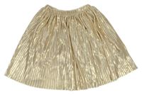 Zlatá plisovaná sukňa H&M