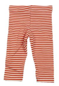 Červeno-biele pruhované legíny Primark