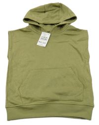 Nové - Khaki tepláková vesta s kapucňou Next