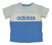 Světlemodro-bílo-modré tričko Adidas