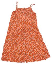 Červenobílé kvetované šaty Primark