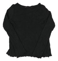 Antracitové rebrované tričko H&M