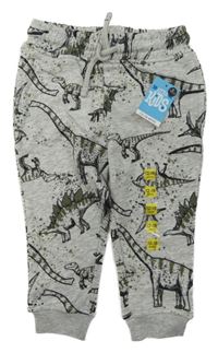 Nové - Šedé tepláky s dinosaury Matalan