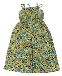 Farebný kvetinový culottes overal Primark