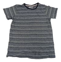 Tmavomodro-svetloružové melírované tričko Matalan