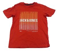 Červené tričko s logom zn. JACK&JONES