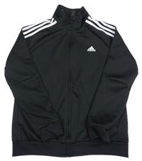 Černá propínací sportovní mikina s logem Adidas