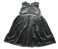 Strieborné zamatové šaty