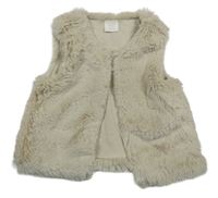 Béžová kožušinová podšitá vesta Next