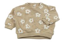 Béžová oversize mikina s kvietkami Kiabi