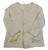 Béžová prepínaci mikina so zvieratkami