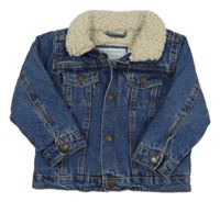 Tmavomodrá zateplená riflová bunda Primark