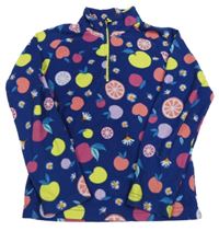 Tmavomodrá fleecová mikina s ovociem a rolákom Mountain Warehouse