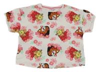 Biele crop tričko s Ariel Disney