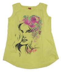 Žltý top s potlačou Y.F.K.