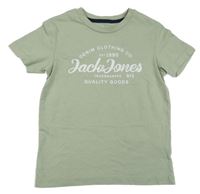 Zelenošedé tričko s logom Jack & Jones