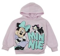 Světlerůžová oversize mikina s Minnií a kapucí Disney