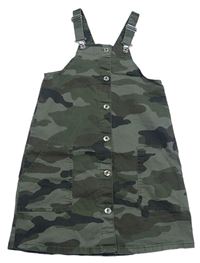 Khaki-army rifľové prepínaci šaty Denim Co.