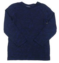 Tmavomodro-modré melírované tričko Matalan