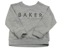 Sivá melírovaná mikina s logom Ted Baker