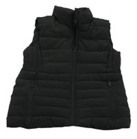 Čierna prešívaná šušťáková zateplená vesta zn. MANGO