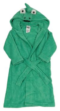 Zelený plyšový župan s kapucí - žabička Lily & Dan