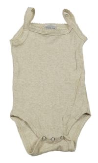 Světlebéžové melírované žebrované košilkové body Lily & Dan