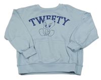 Svetlomodrá oversize mikina s Tweetym a vreckom MANGO