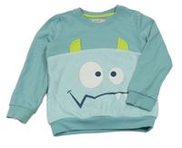 Mentolovo-mátová mikina s príšerkou Lily & Dan