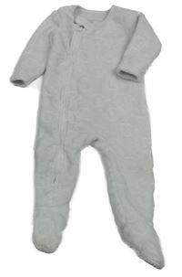 Biela plyšová kombinéza so sloníky St. Bernard