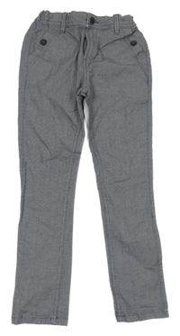 Tmavomodré melírované chino plátěné kalhoty OKaïdi