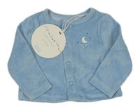 Nové - modrá zamatová prepínaci mikina s mesiacom LEIGH TUCKER