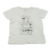 Biele narozeninové vybarvovací tričko s potlačou F&F