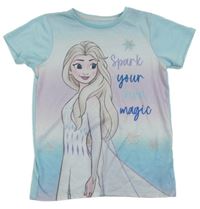 Světlemodro-lila tričko s Elsou Disney