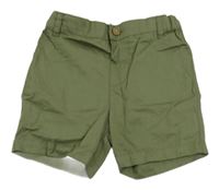 Khaki plátenné kraťasy PRIMARK