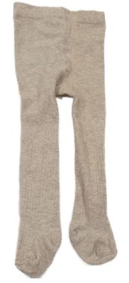 Béžovošedé melírované žebrované punčocháče H&M