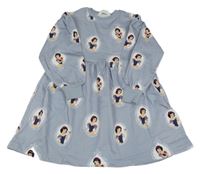 Šedomodré teplákové šaty so Sněhurkami H&M