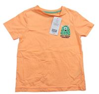 Neónově oranžové tričko s príšerkou F&F