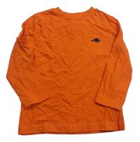 Oranžové tričko s výšivkou F&F