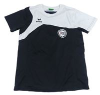 Černo-bílé sportovní tričko s nášivkou Erima
