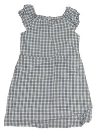 Světlemodro-bílé kostkované šaty Abercrombie&Fitch