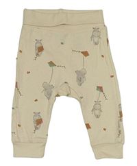 Béžové ľahké tepláky s hrochy H&M