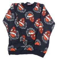 Tmavomodrý sveter so Spidermany Tu