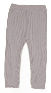 Lila žebrované pletené tepláky George