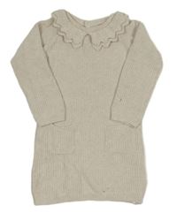 Svetlobéžové svetrové šaty s golierikom Primark